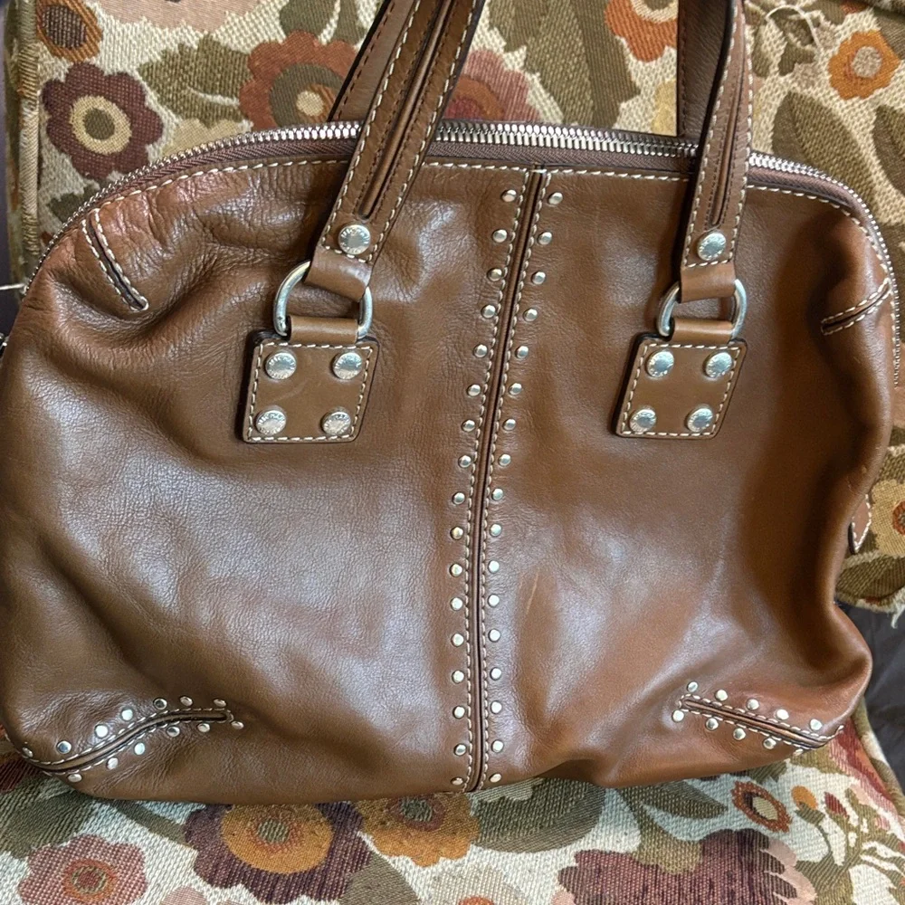 Michael Kors Astor Bowler Tote Bag Luggage Y2K - Picture 7 of 9